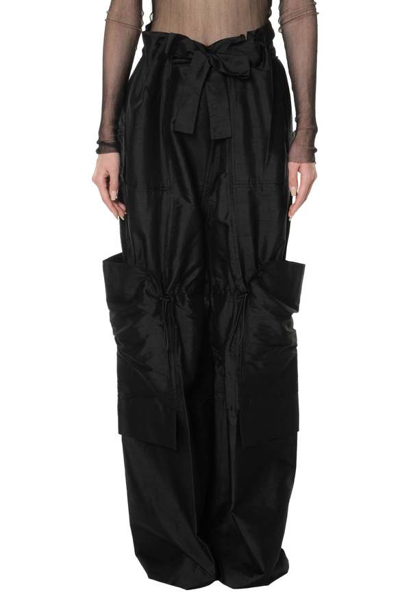 YEHUAFAN Linen and Silk Pants