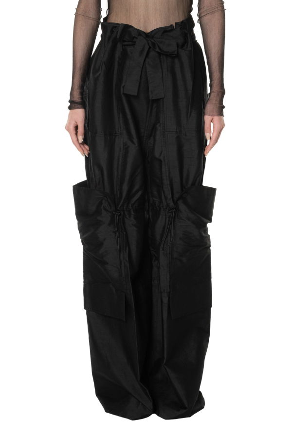 YEHUAFAN Linen and Silk Pants