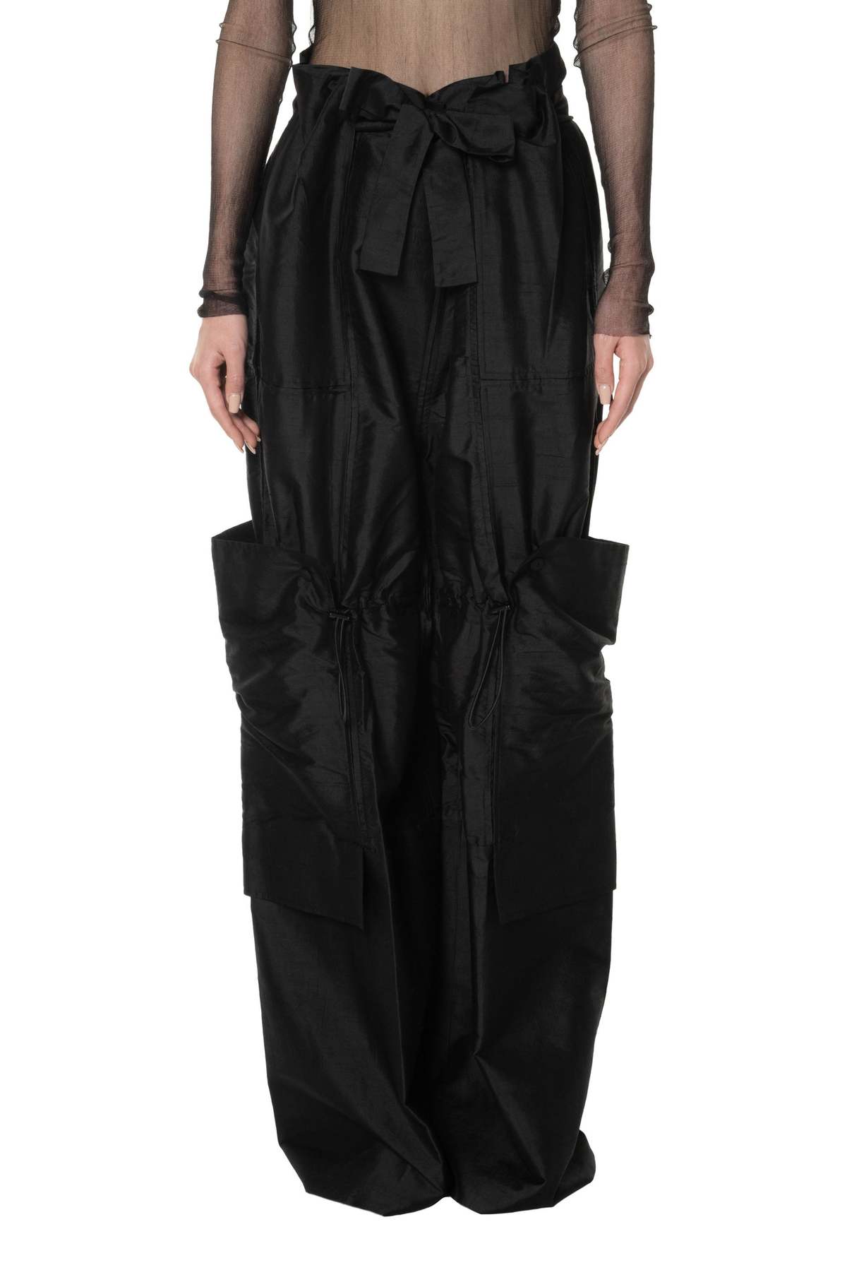 YEHUAFAN Linen and Silk Pants - Image 1 of 5