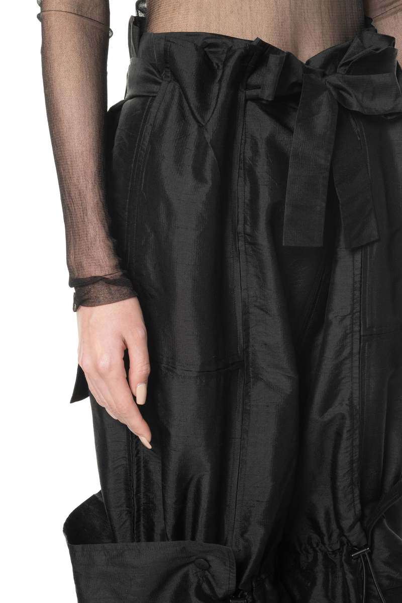 YEHUAFAN Linen and Silk Pants