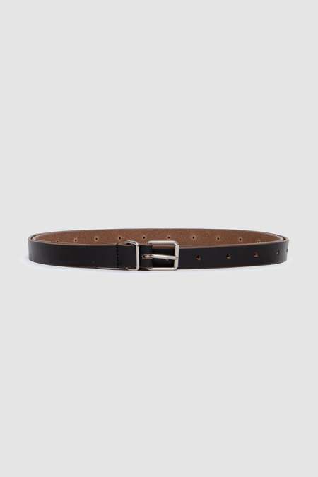 Namacheko Black Leather Brogue Belt | Garmentory