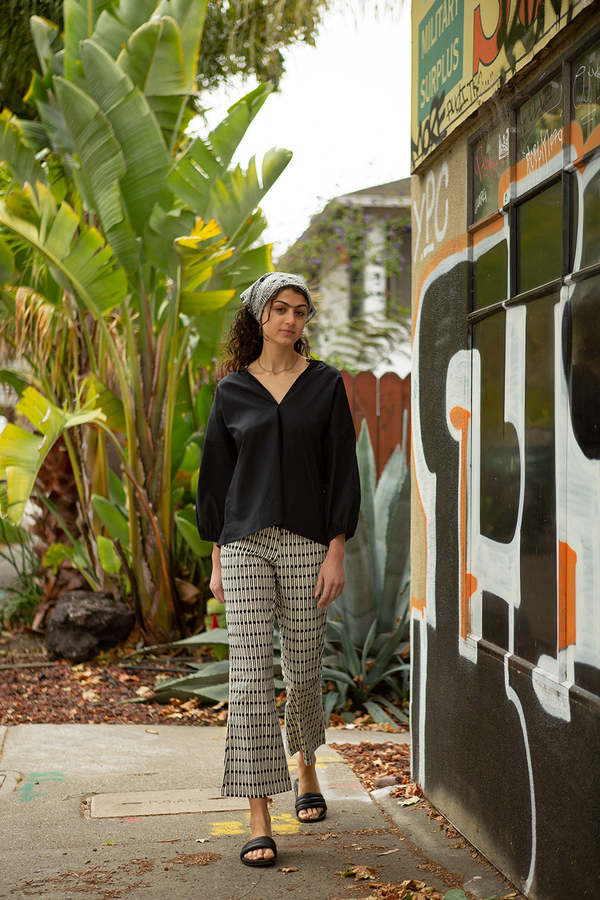 Erica Tanov Soren Cotton Pant Jacobsen - Natural/Black