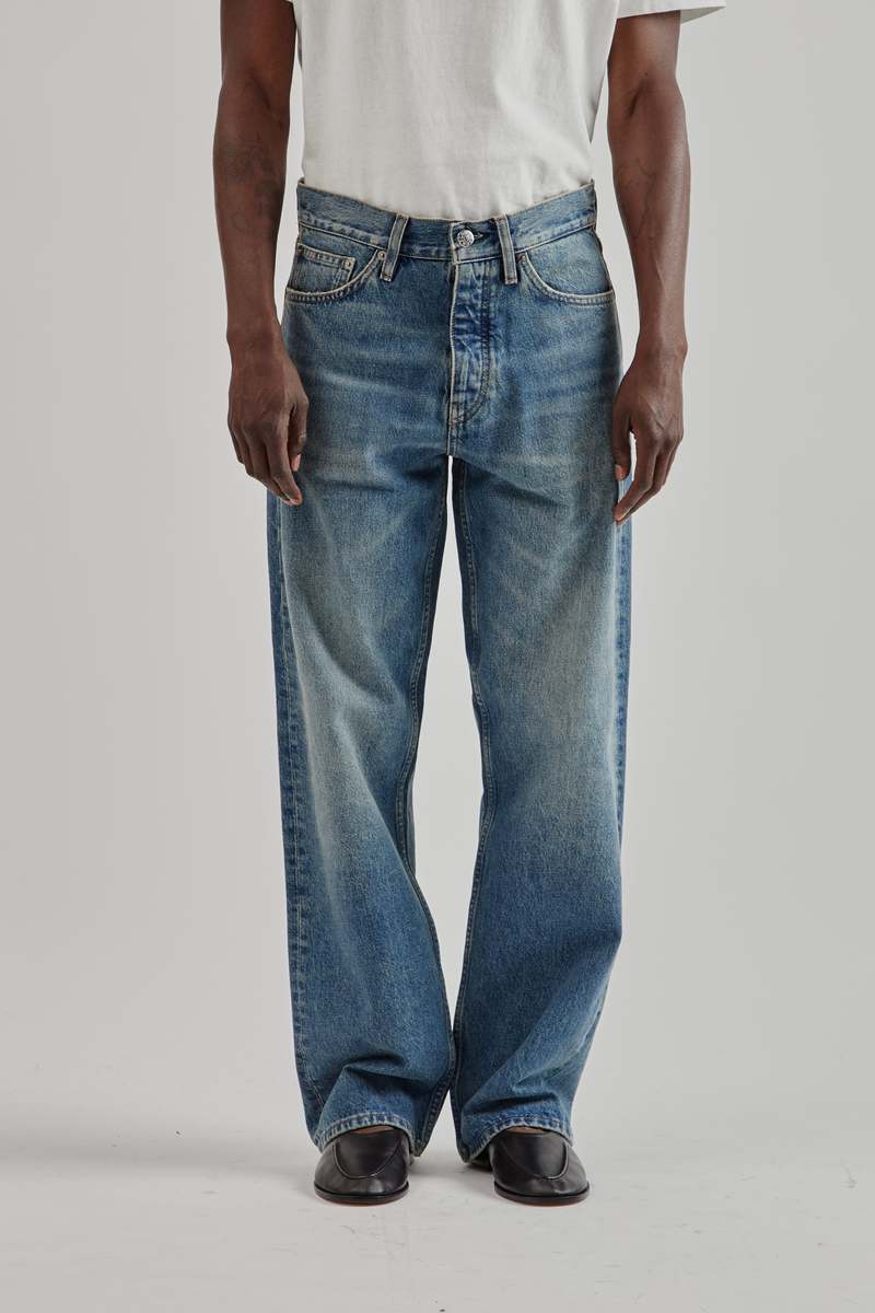 Sunflower Loose Denim Jeans - Dark Blue Vintage