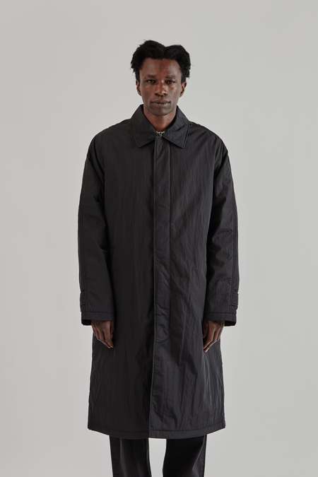Auralee Finx Nylon Chambray Field Coat - Black | Garmentory
