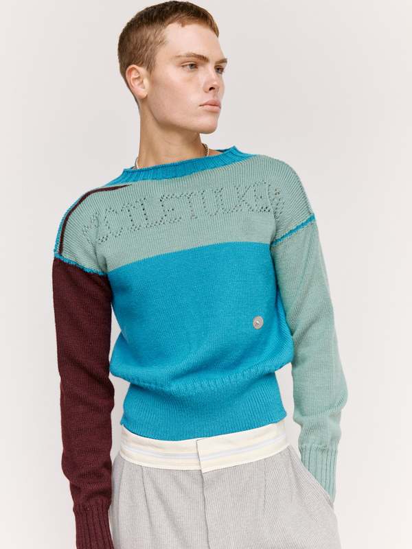 Cecile Tulkens Multi Wool Pointelle Gansey Roulette