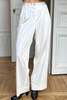 GIULIVA HERITAGE Giacinta Trousers Cotton Blend Jersey - Bright White - Thumbnail 1