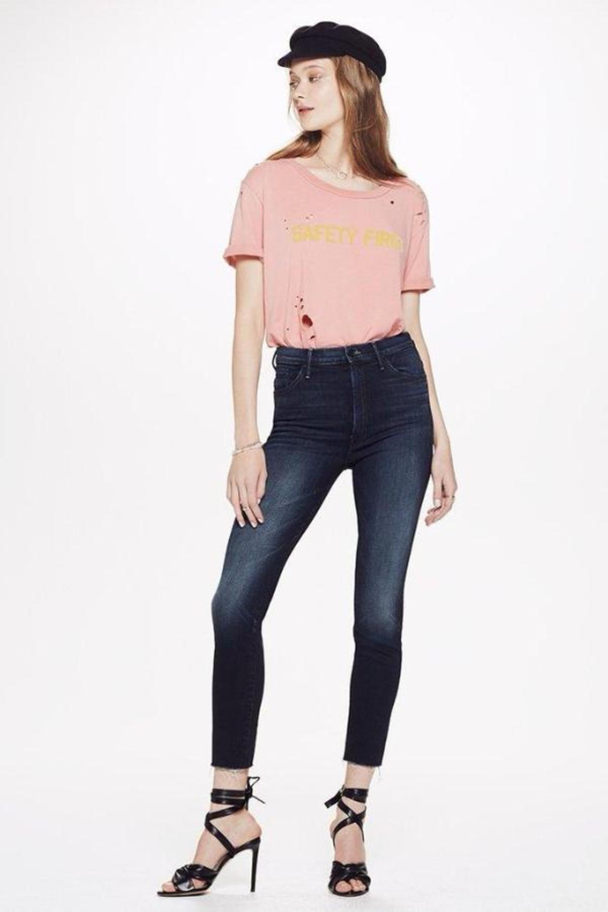 Mother Denim HIGH WAISTED LOOKER ANKLE FRAY - NIGHT OWL | Garmentory