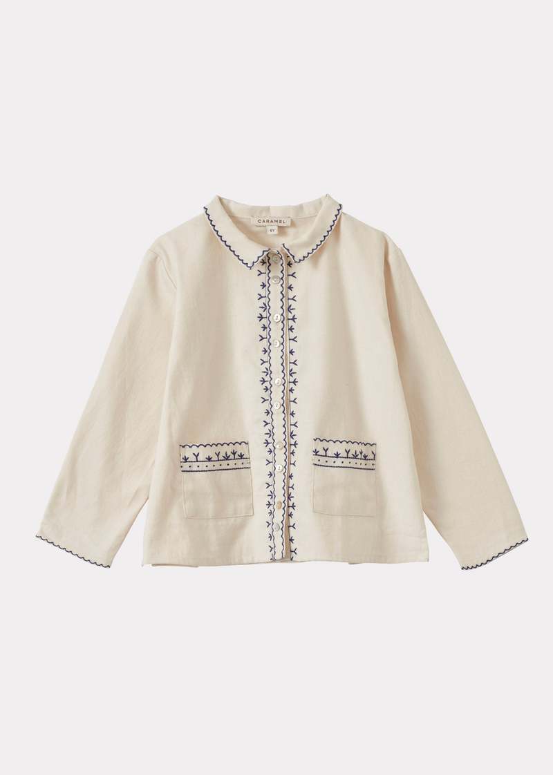 KIDS Caramel Dragonfly Cotton Shirt