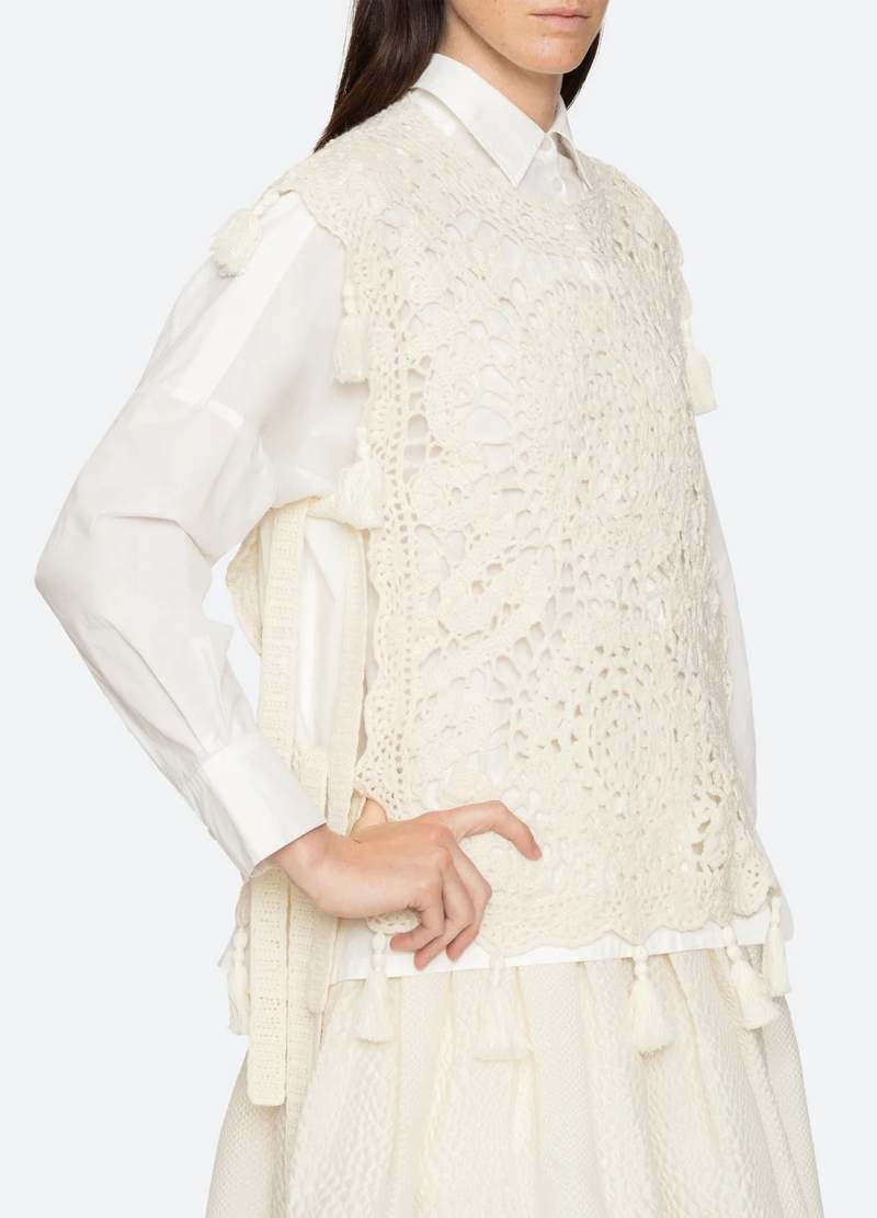 Sea NY Nara Crochet Combo Shirt