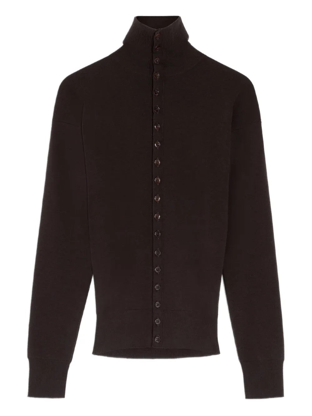 Lemaire Buttoned Fitted Cardigan - Aubergine | Garmentory