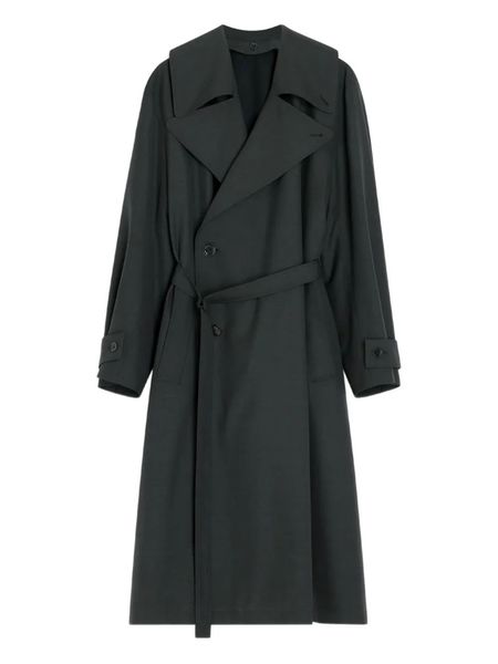 【Eaphi】mulch way collar long trench　ネイビー Eaphi】mulch way collar long trenchネイビー