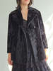 Vintage Velvety Faux Fur Coat - Black - Thumbnail 6