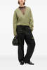 Ganni Brushed Mohair Mix Deep V-Neck Pullover - Thumbnail 3