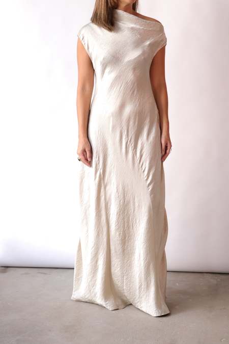 Lauren Manoogian Wide V Neck Dress - Hessian | Garmentory
