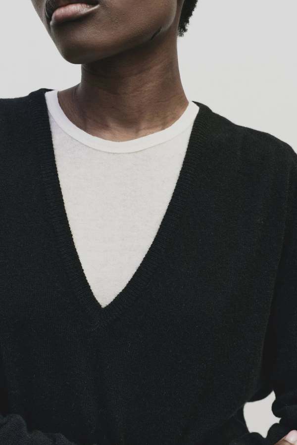 Mijeong Park Cashmere Blend V-Neck Knit Sweater