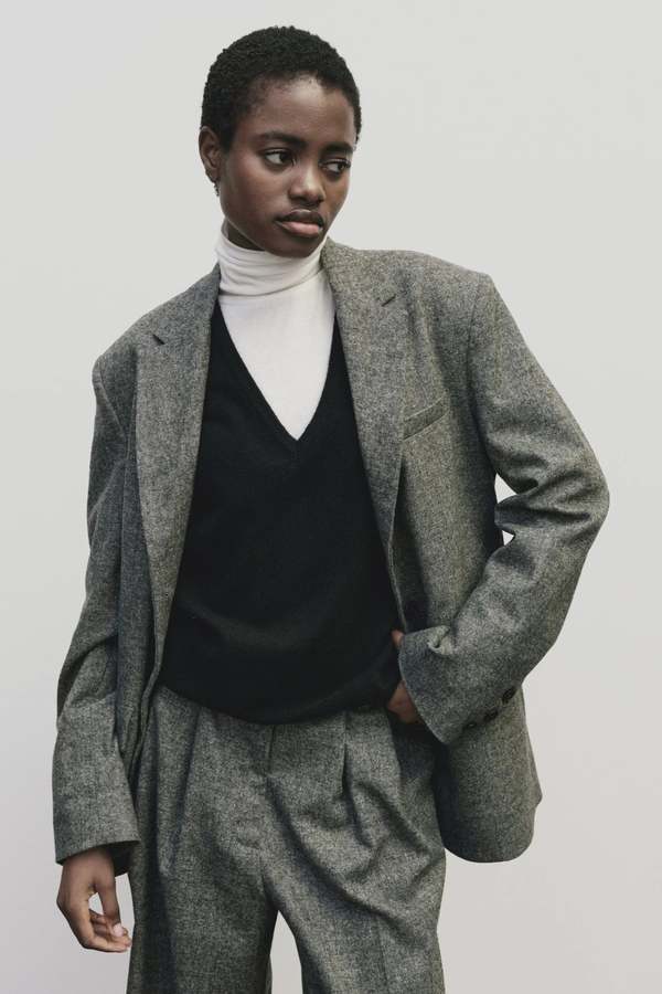 Mijeong Park Cashmere Blend V-Neck Knit Sweater