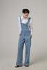 ROWEN ROSE Low-Waisted Denim Overalls - Light Blue Denim - Thumbnail 1
