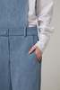 ROWEN ROSE Low-Waisted Denim Overalls - Light Blue Denim - Thumbnail 7