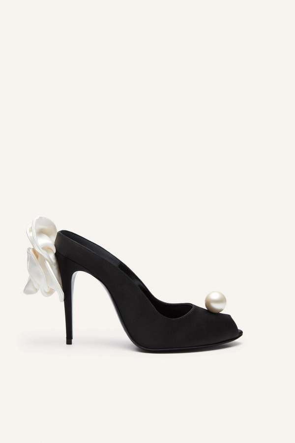 Magda Butrym RE24 Peep Toe Mules - Black