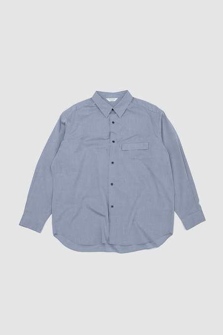 Still By Hand Regular Collar Shirt - Grey Stripe | Garmentory