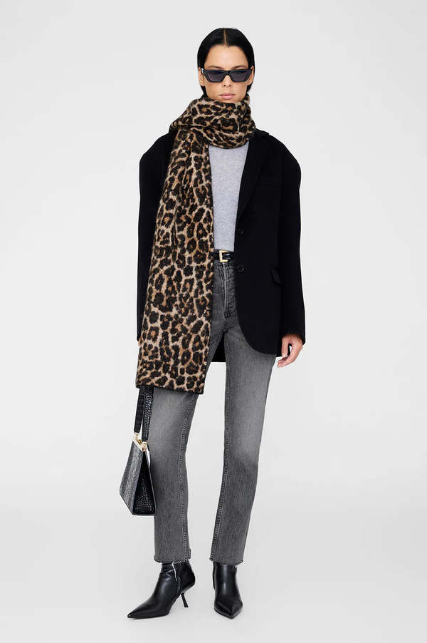 Anine Bing Hannah Scarf - Leopard Print
