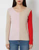 Atelier Delphine Lou Knit Top - Combo Almond/Chili - Thumbnail 1