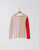 Atelier Delphine Lou Knit Top - Combo Almond/Chili - Thumbnail 2