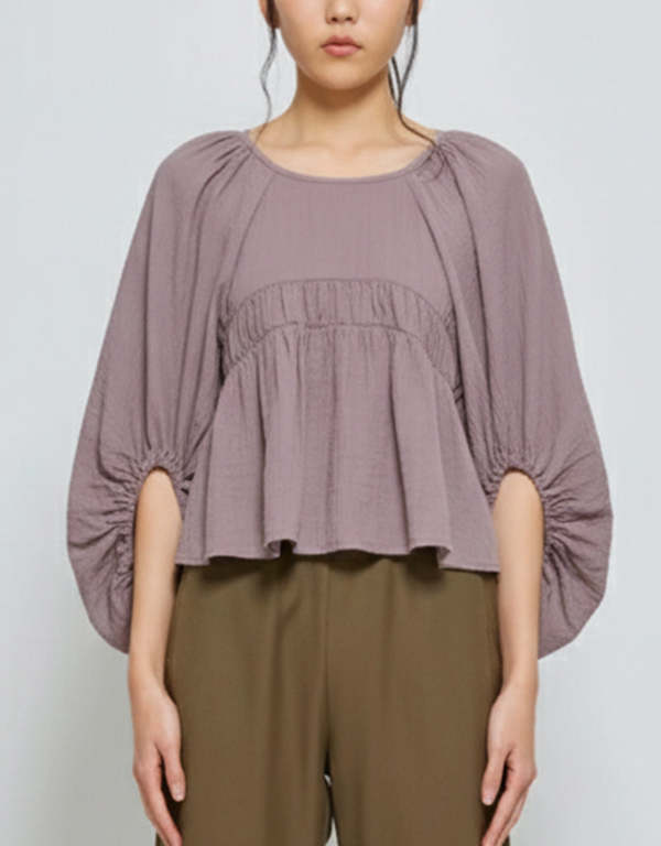 Atelier Delphine Maeve Blouse - Plum Truffle