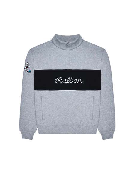 MALBON GOLF Caddy Bear Crewneck Sweatshirt - Black | Garmentory
