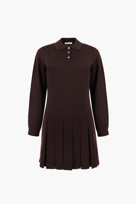 Sandy Liang Delia Dress - Navy | Garmentory