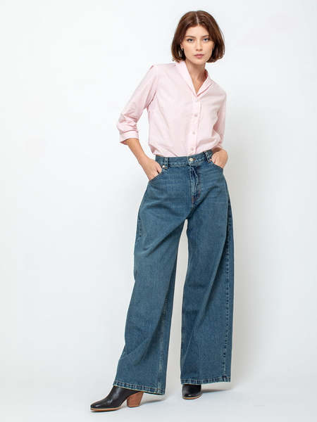 H+ Hannoh Wessel Jacket Vittoria - Blue Stripe Seersucker