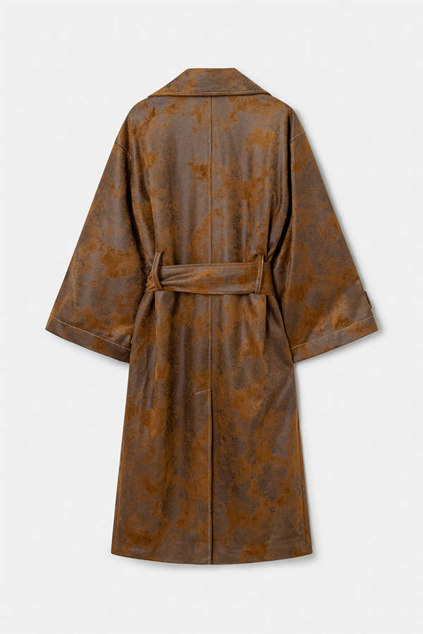 LAAGAM Cobra Trench Coat - Brown