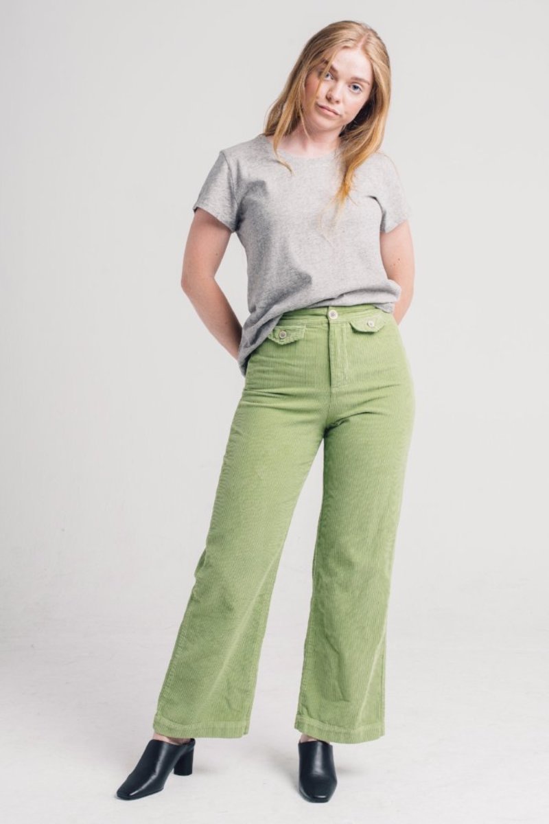 LAGOS CORD TROUSERS GREEN | Garmentory