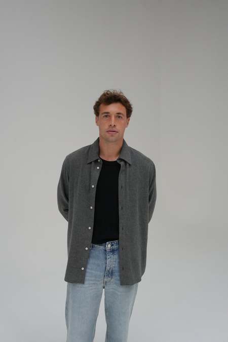 トップス mfpen EVENING SHIRT stone grey mfpen Evening Shirt - Stone Grey | Garmentory