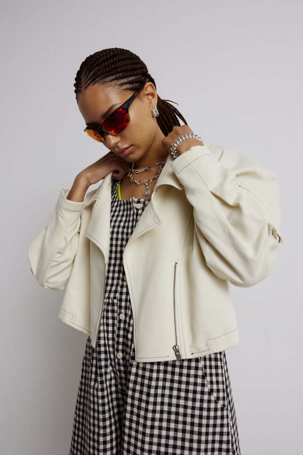 Eve Gravel DAVIS jacket - Majorelle/Crme/Noir