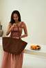 Pink Haley Phoebe Handwoven Leather Tote - Brown - Thumbnail 3