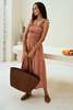 Pink Haley Phoebe Handwoven Leather Tote - Brown - Thumbnail 4