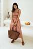 Pink Haley Phoebe Handwoven Leather Tote - Brown - Thumbnail 5