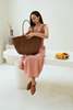 Pink Haley Phoebe Handwoven Leather Tote - Brown - Thumbnail 9