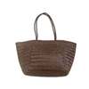Pink Haley Phoebe Handwoven Leather Tote - Brown - Thumbnail 10