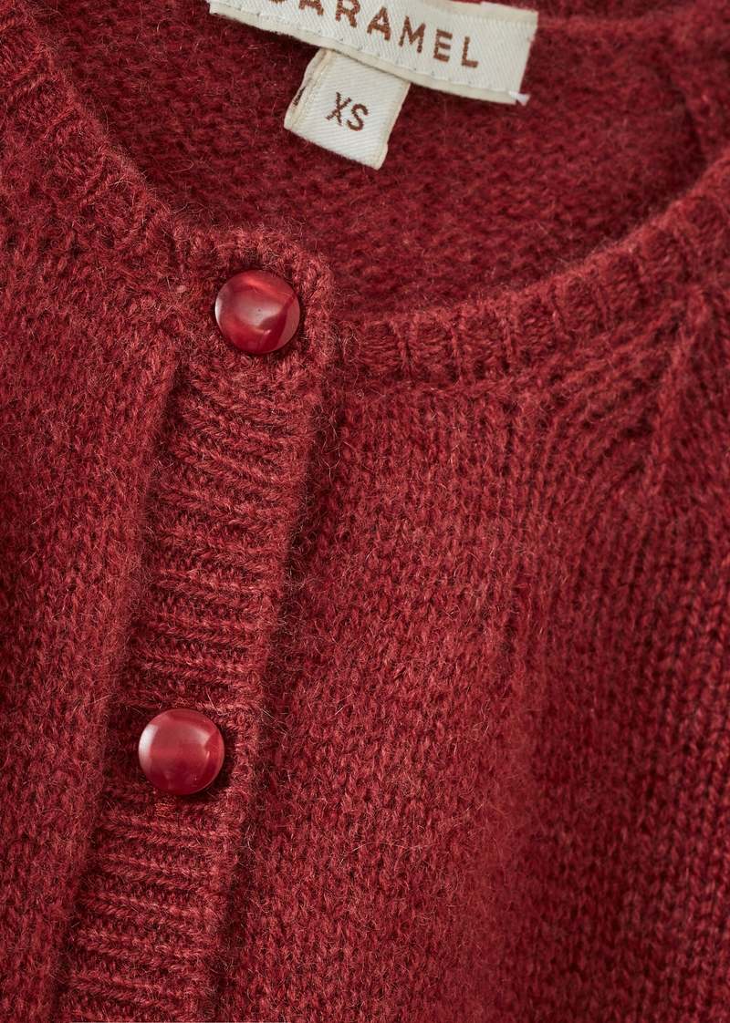 KIDS Caramel Rosa Baby Cashmere Cardigan