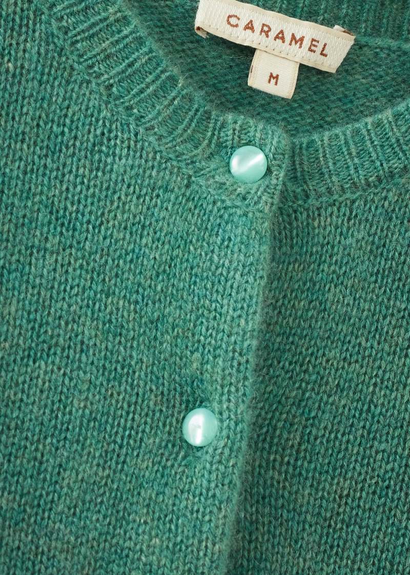 KIDS Caramel Rosa Cardigan - Green