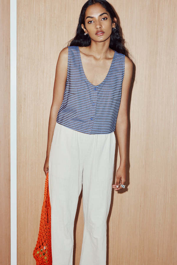 Eve Gravel Haut BRITTIA - Striped