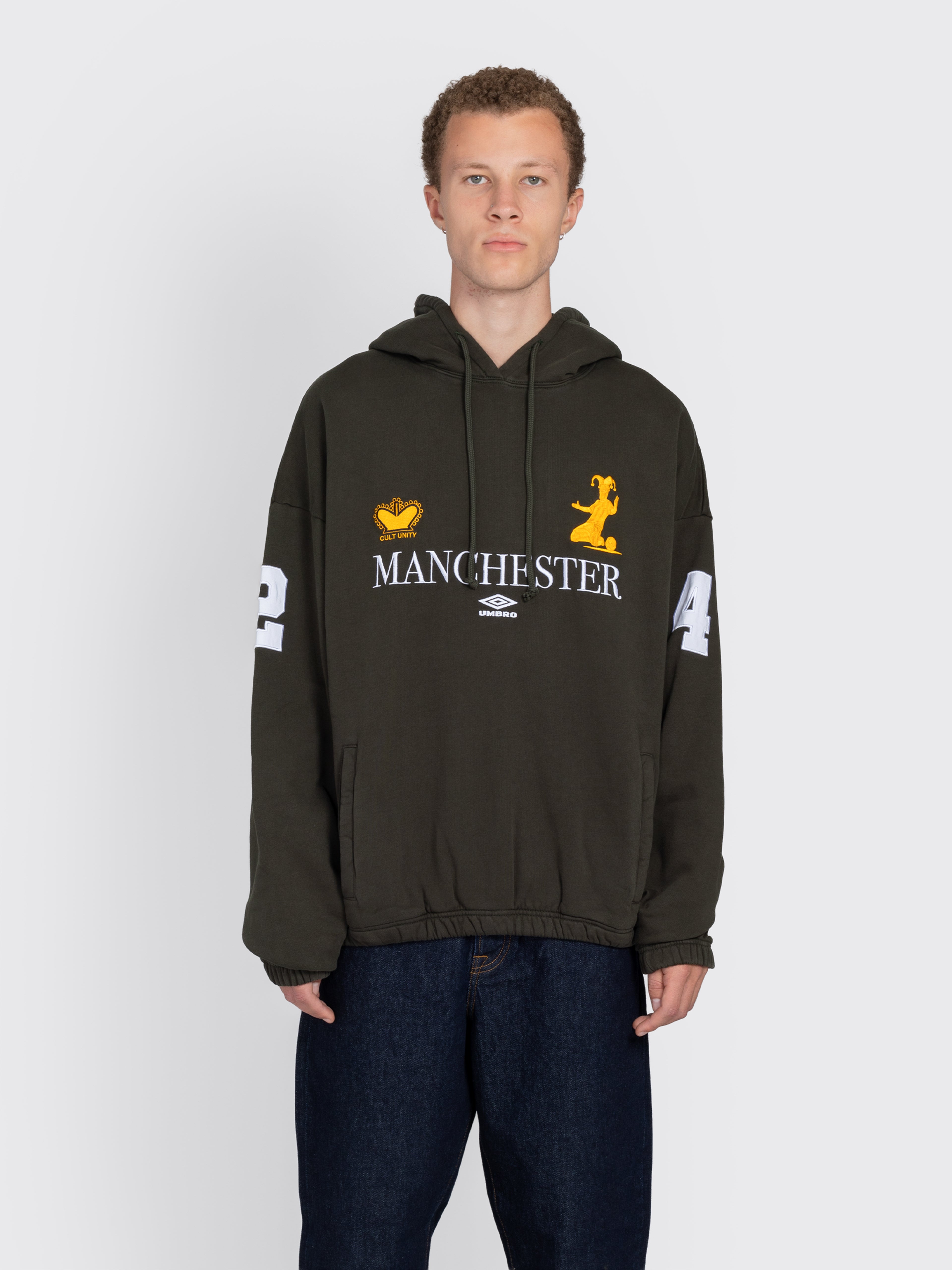 Umbro Manchester Masked Hoodie - Dark Olive | Garmentory