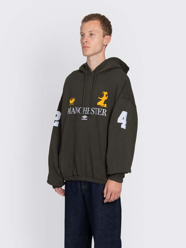 Umbro Manchester Masked Hoodie - Dark Olive | Garmentory