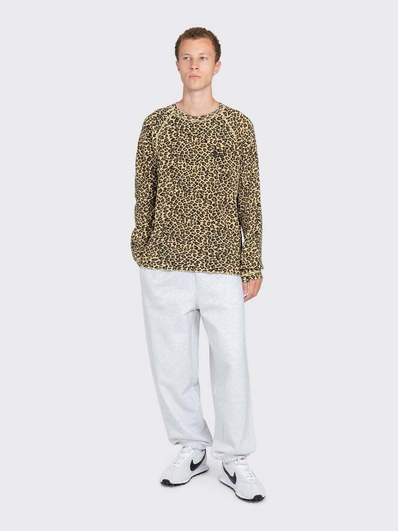 BASIC STÜSSY THERMAL LEOPARD Stüssy Raglan Thermal Basic Stock Leopard – Très Bien