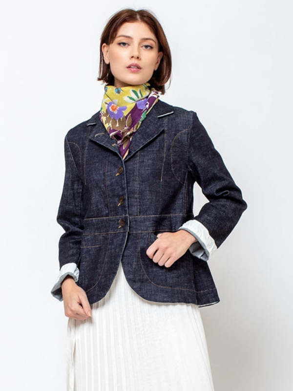 hannoh wessel デニムジャケット H+ Hannoh Wessel Vlinda Washed Denim Jacket | Garmentory