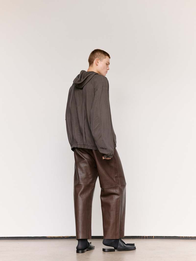 Gabriela Coll Garments NO.216 Cupro Double Hooded Zipper Jacket