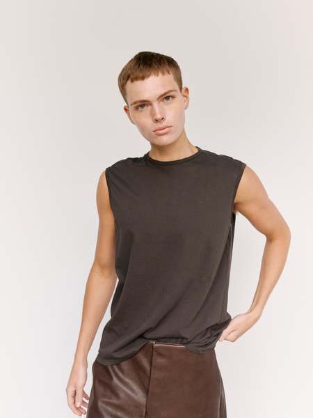 Gabriela Coll Garments No.33 Sleeveless T-Shirt - Sand Wash