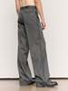 MM6 Maison Margiela Grey Wool Inside Out Pleated Trousers - Thumbnail 1